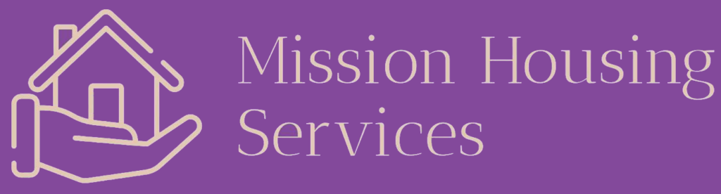 A purple background with the words mission service written in white.